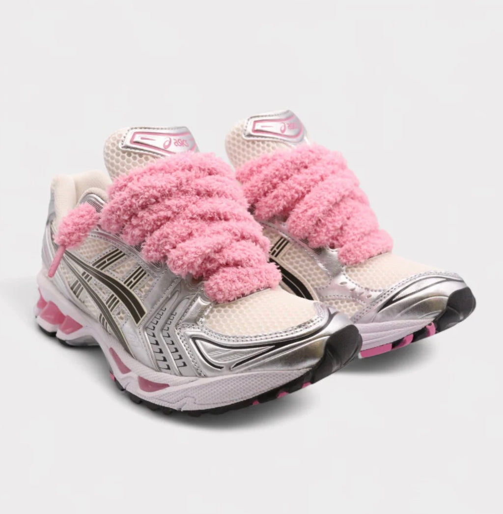 ASICS GEL-Kayano 14-Cream Sweet Pink Fluffy Laces