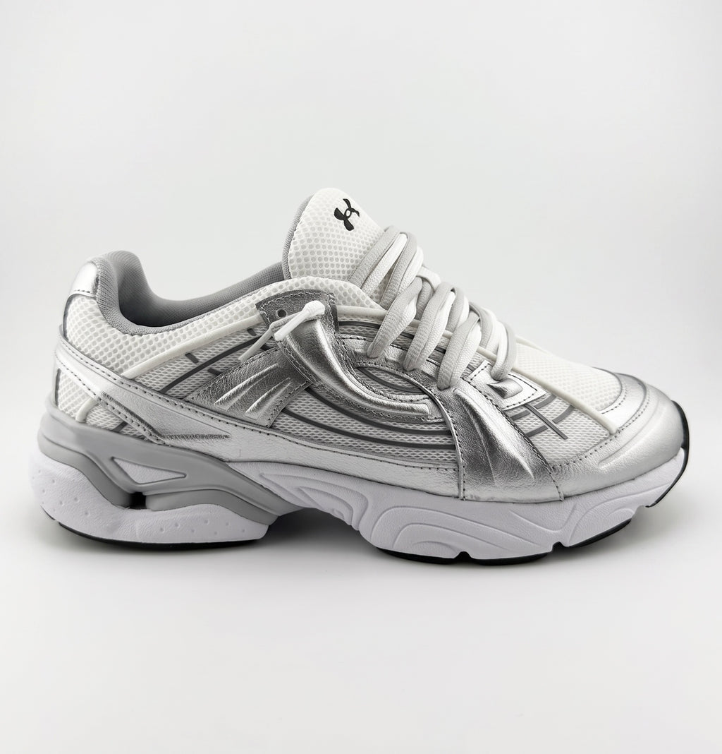 Under Armour UA Sola White Metallic Silver Double Lace