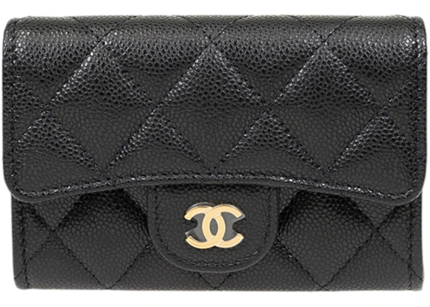 Chanel Classic Zipped Wallet Card Holder Black
