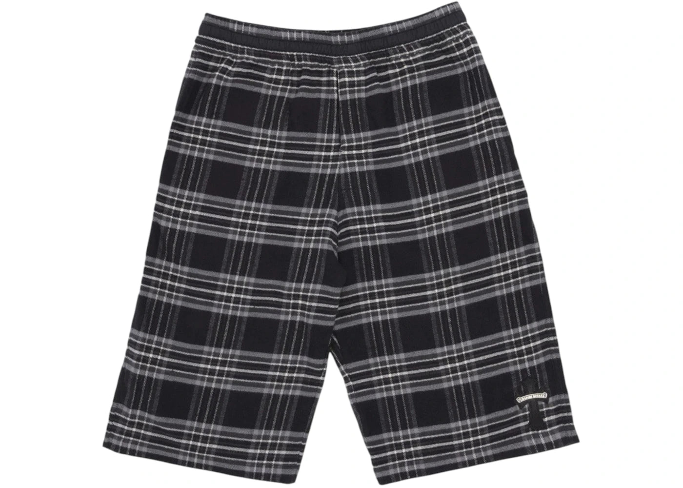 Chrome Hearts After School Cross Patch Flannel Shorts Grey