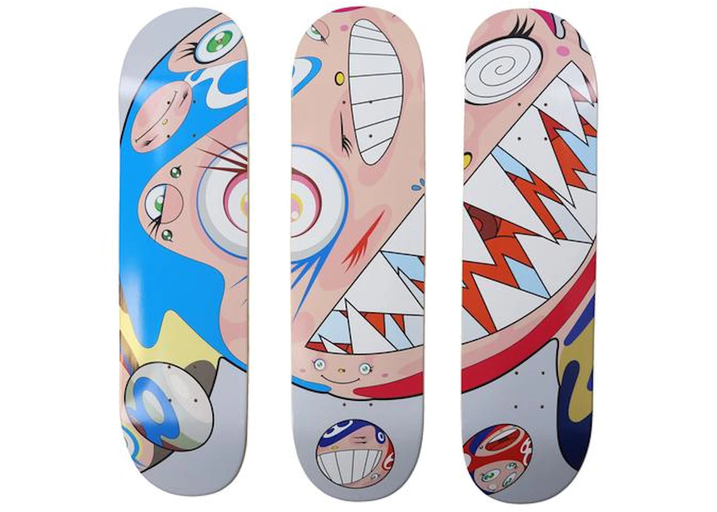 Takashi Murakami Flying Dob Skateboard Deck Set-Multicolor