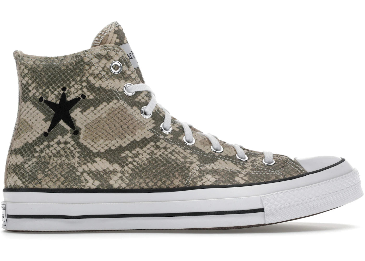 Converse Chuck Taylor All Star 70 montantes en cuir de serpent Stussy