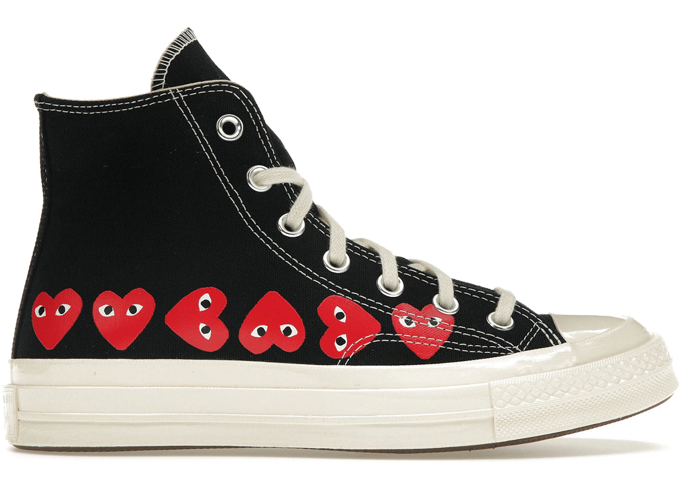 Converse Chuck Taylor All Star 70 Hi-Comme des Garcons PLAY Multi-Heart Black