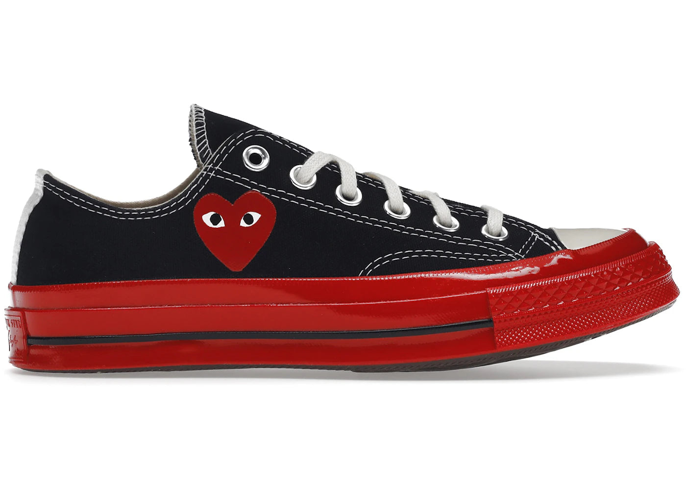 Converse Chuck Taylor All Star 70 Ox-Comme des Garçons PLAY Semelle intermédiaire noire et rouge