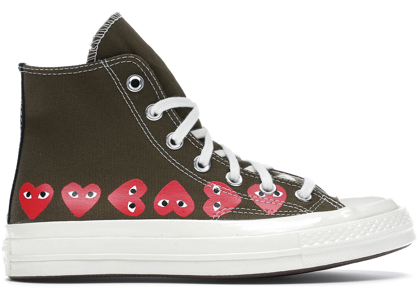 Converse Chuck Taylor All Star 70 Hi-Comme des Garcons PLAY Multi-Heart Green
