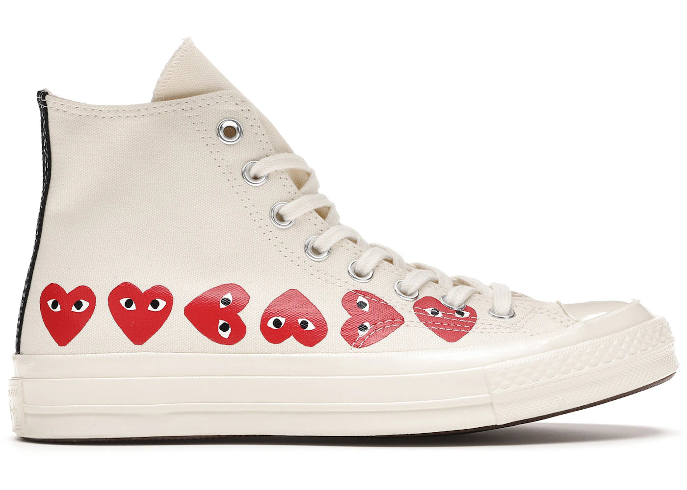 Converse Chuck Taylor All Star 70 Hi-Comme des Garçons PLAY Multi-Heart Blanc