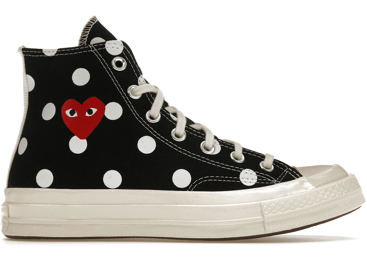 Converse Chuck Taylor All Star 70 Hi-Comme des Garcons PLAY  Polka Dot Black