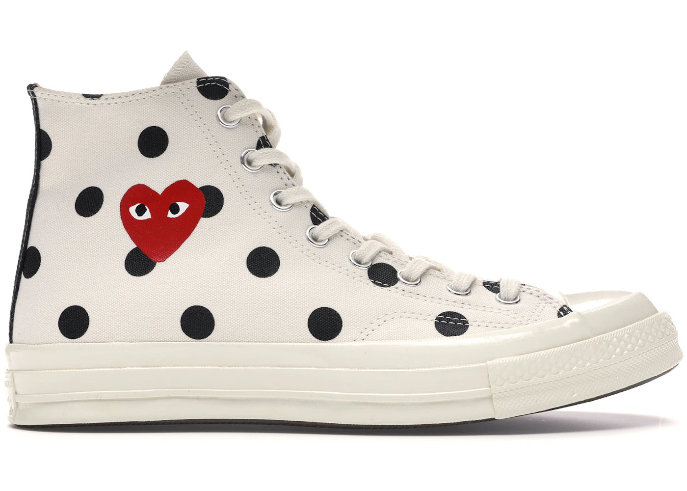 Converse Chuck Taylor All Star 70 Hi-Comme des Garcons PLAY  Polka Dot White