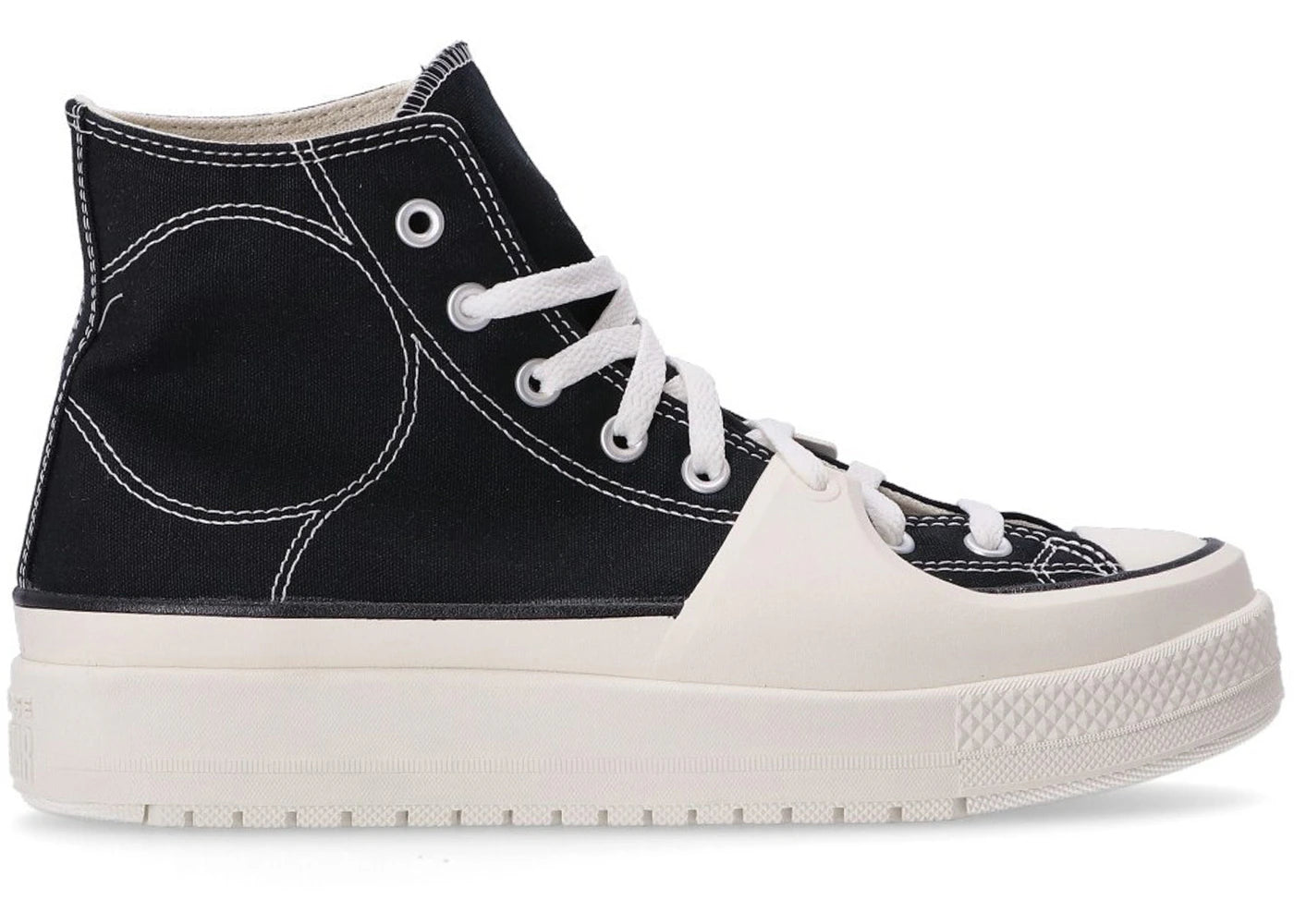 Converse Chuck Taylor All Star Construct montantes noires et blanches vintage