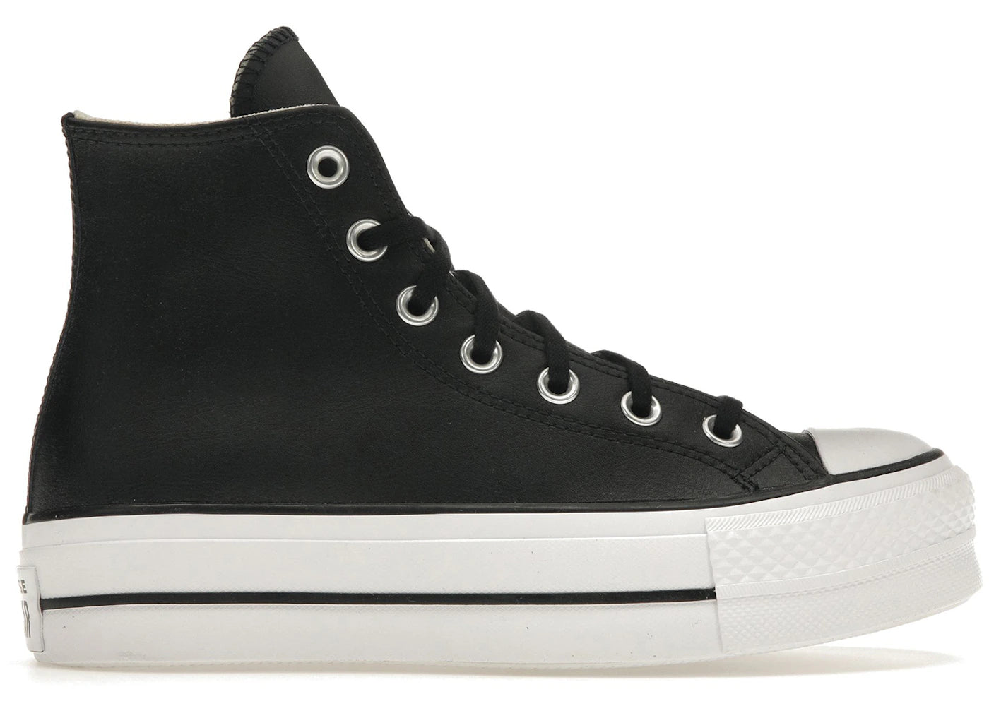 Converse Chuck Taylor All Star Lift Hi-Black Leather (Women's)
