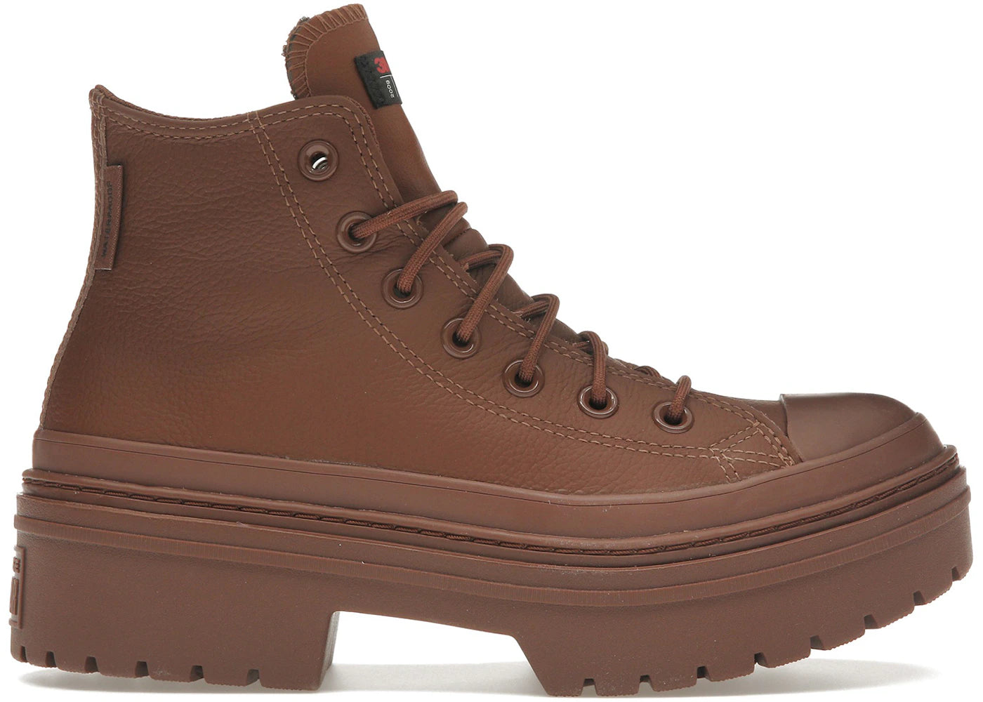 Converse Chuck Taylor All Star à talon compensé et plateforme imperméables montantes, marron imitation ours (Femme)