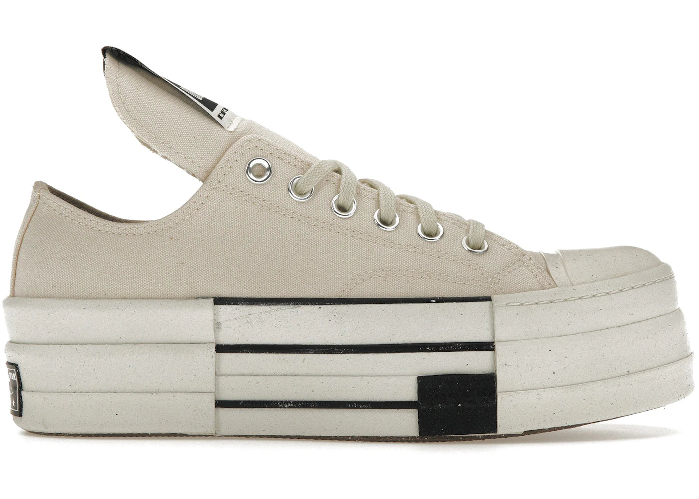Converse DRKSHDW Chuck Taylor All Star DBL DRKSTAR Ox-Rick Owens DRKSTAR Ivoire Naturel
