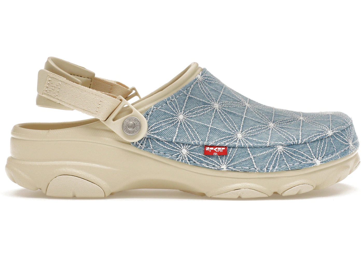 Crocs Classic All-Terrain Clog-Levi's Sashiko Light Wash