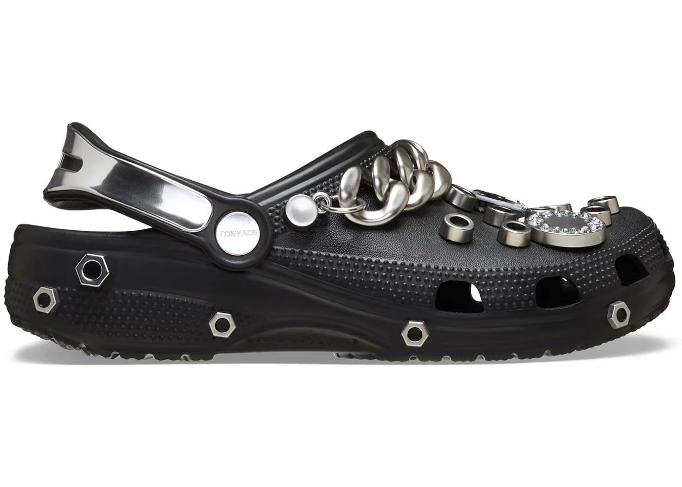 Crocs Classic Clog-Louane Black Metallic Silver