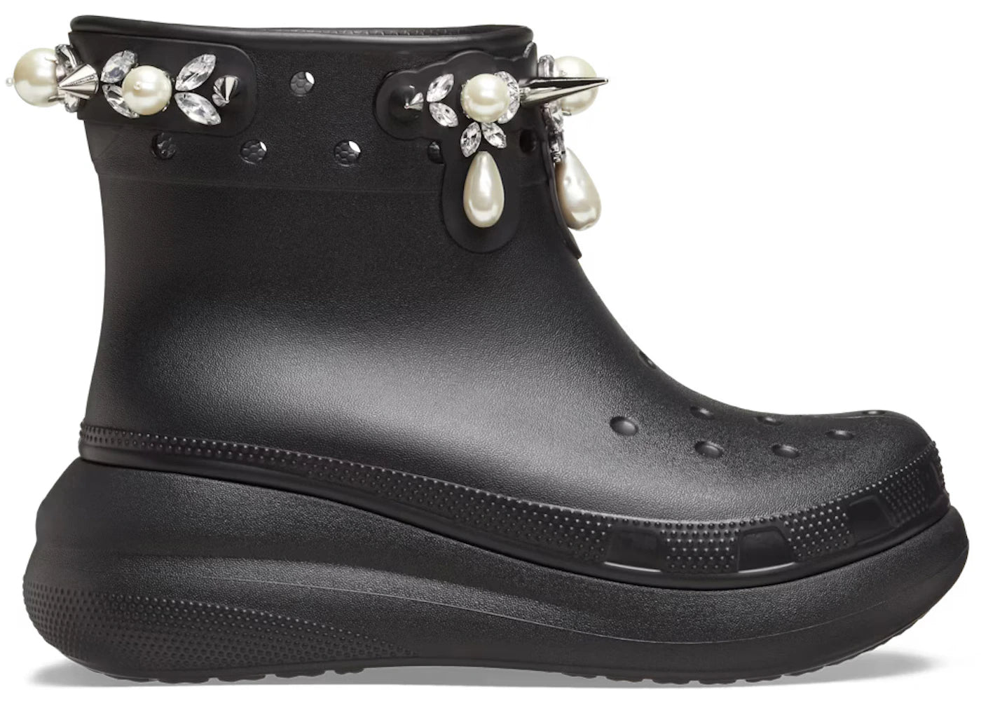 Crocs Classic Crush Boot-Simone Rocha Black