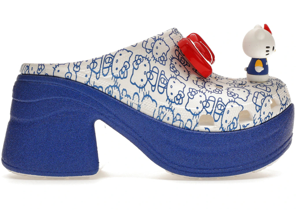 Crocs Siren Clog Hello Kitty 50th Anniversary Blue Glitter