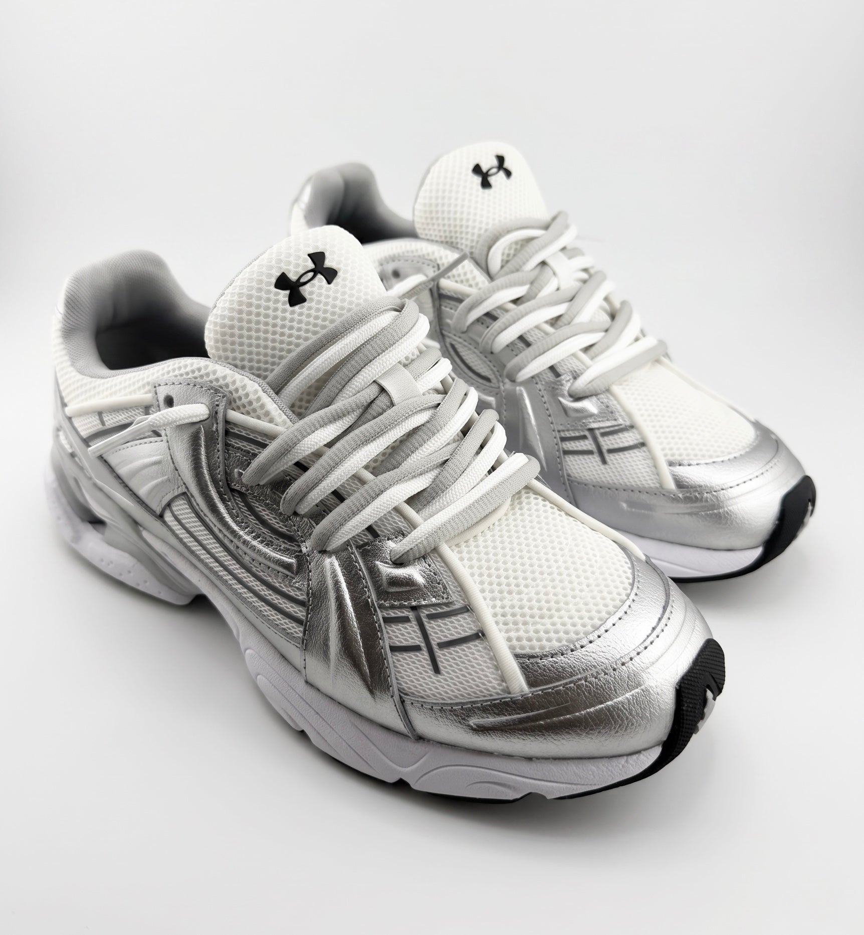 Under Armour UA Sola White Metallic Silver Double Lace