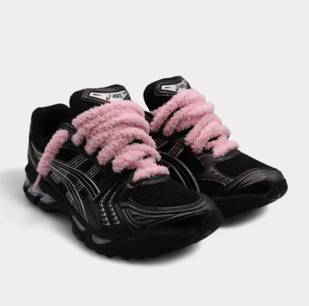 ASICS Gel-Kayano 14-Black Pure Silver Double Laces Pink