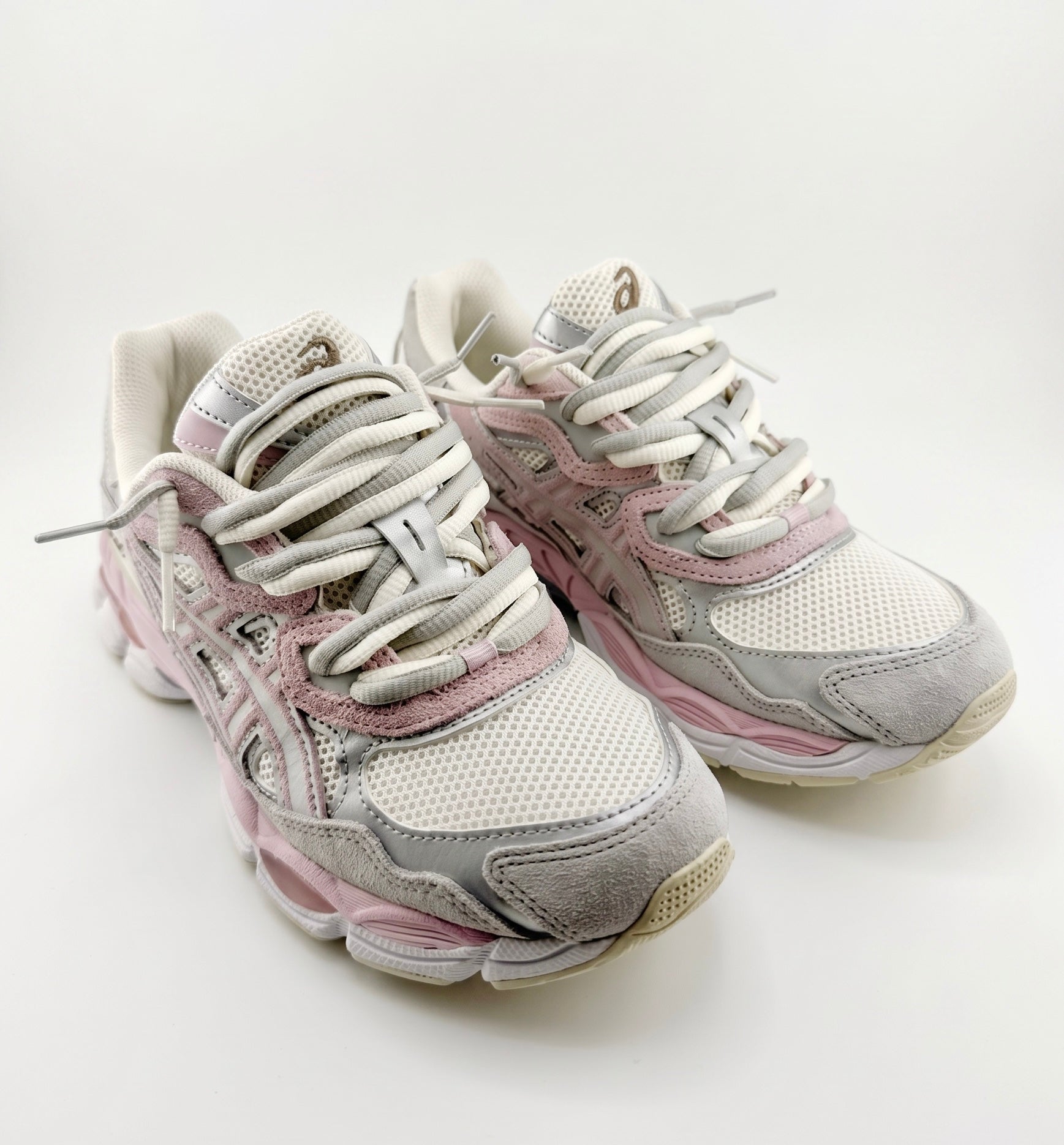 ASICS Gel NYC Concrete Barely Rose White Double Lace
