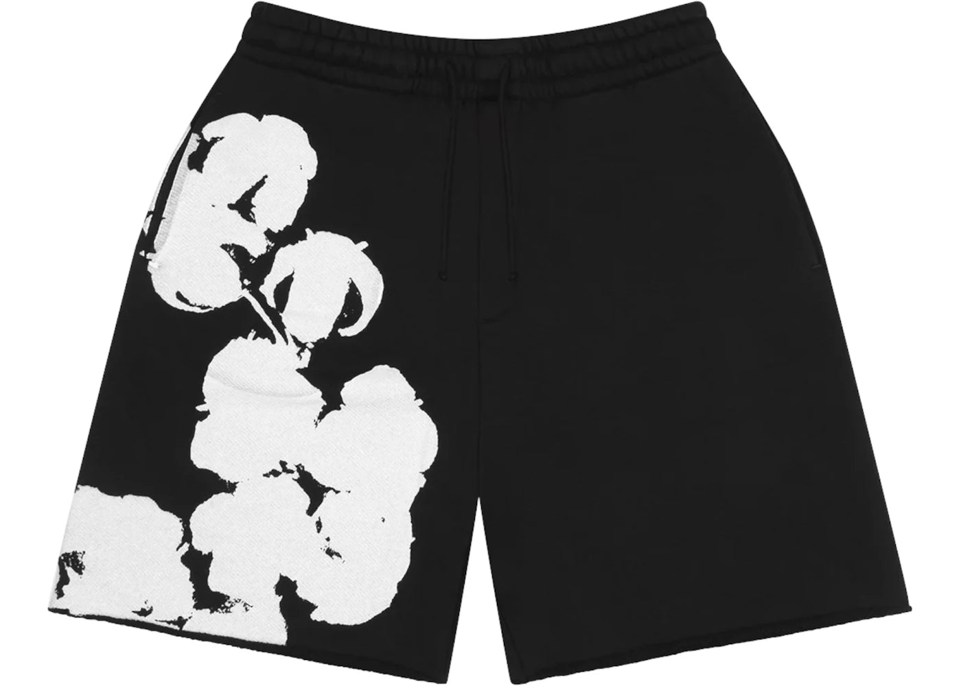 Denim Tears Big Cotton Wreath Sweat Shorts-Black