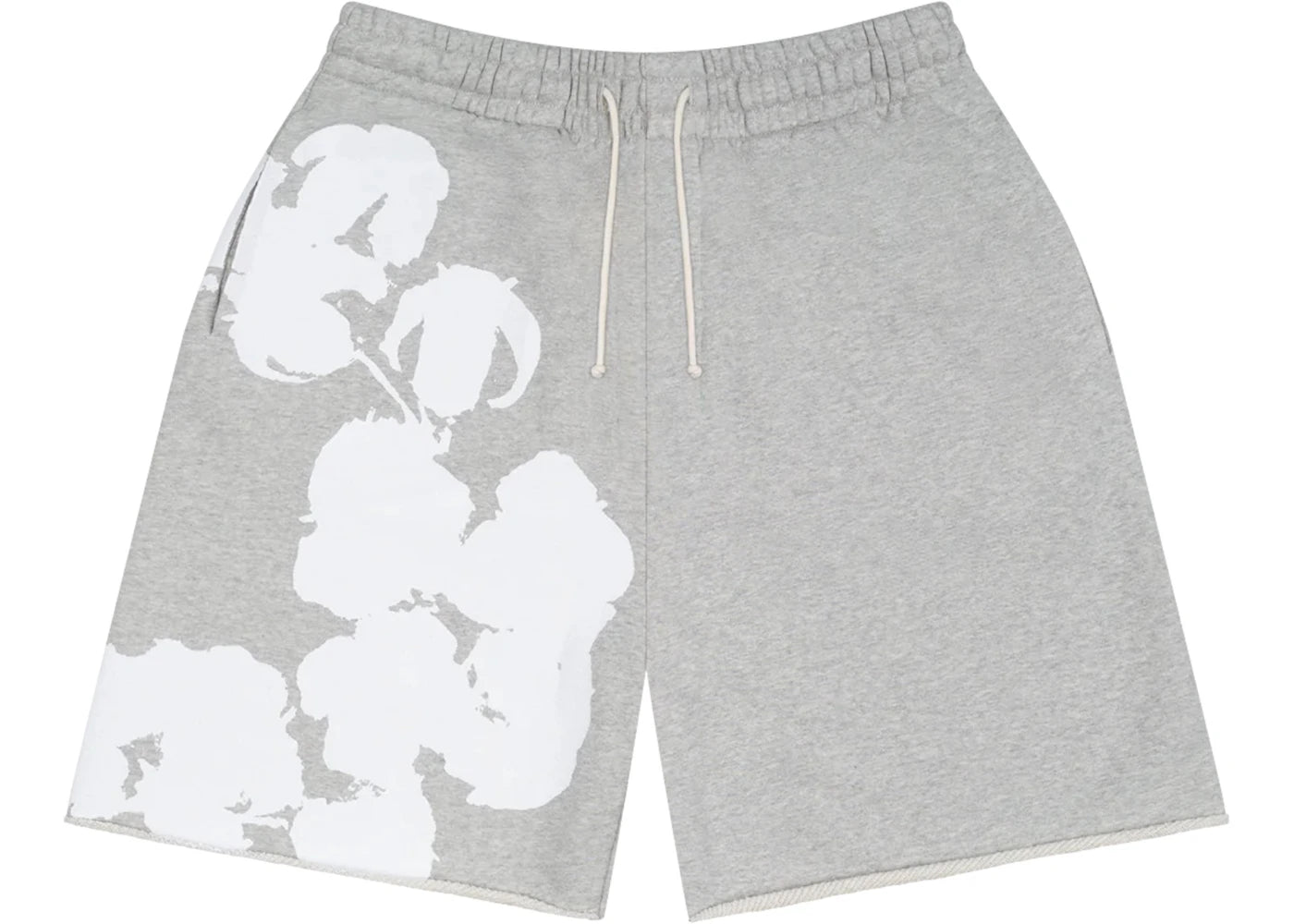 Denim Tears Big Cotton Wreath Sweat Shorts-Grey