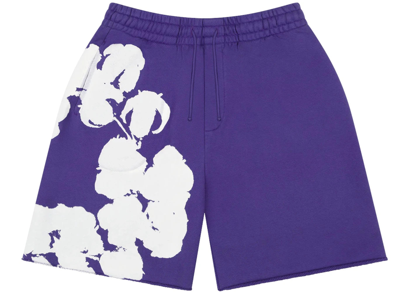 Denim Tears Big Cotton Wreath Sweat Shorts-Purple