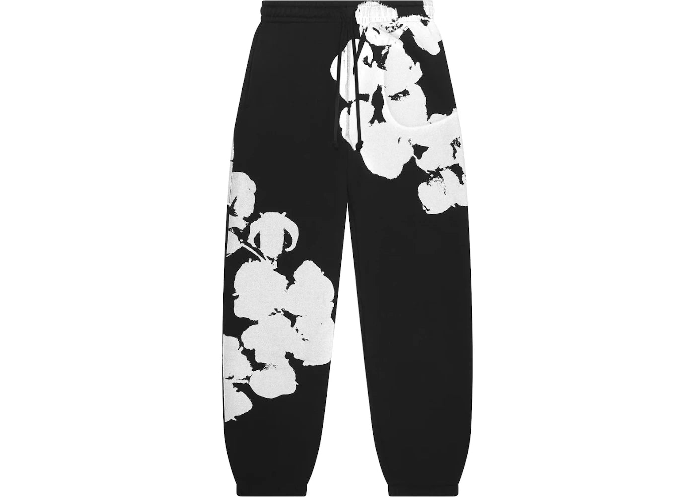 Denim Tears Big Cotton Wreath Sweatpants-Black
