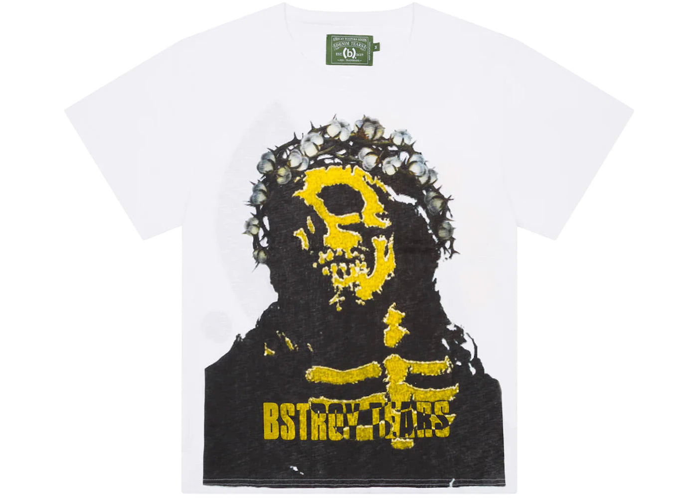 Denim Tears Bstroy Tears Crown Made of Cotton Tee-White