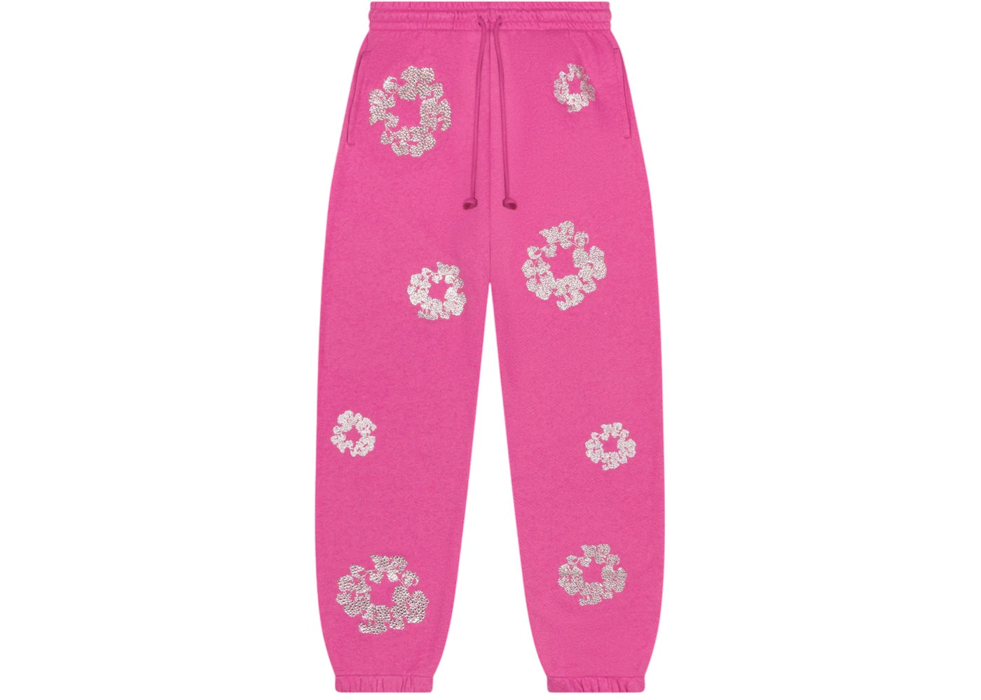 Denim Tears Cashmere Swarovski Cotton Wreath Sweatpants-Pink