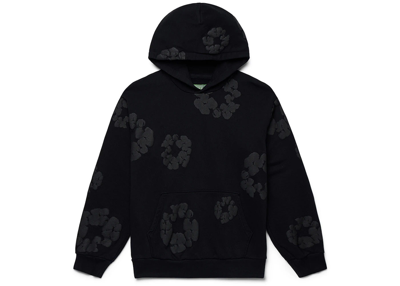 Denim Tears Cotton Wreath Hoodie-Black Monochrome