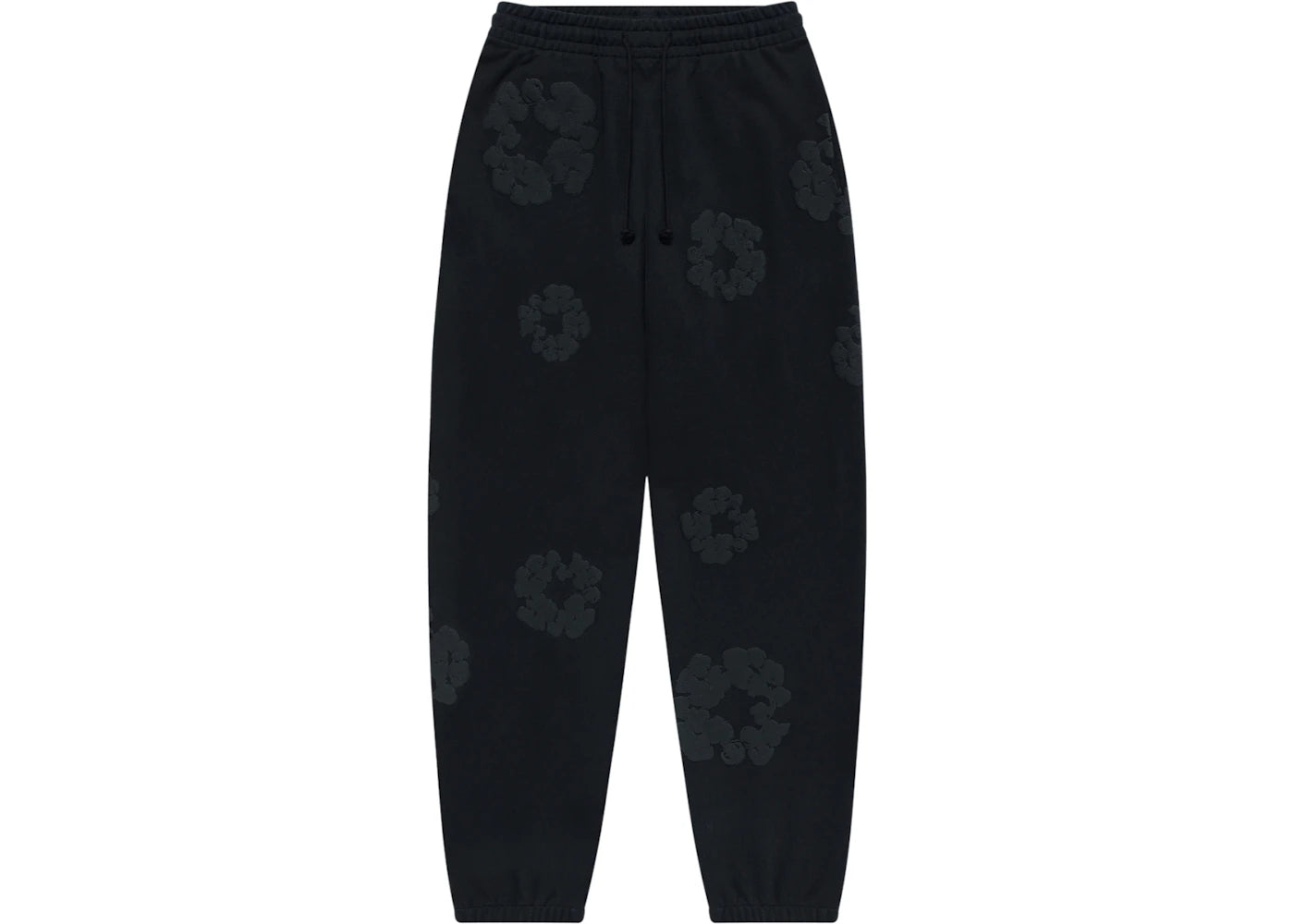 Denim Tears Cotton Wreath Sweatpants-Black Monochrome