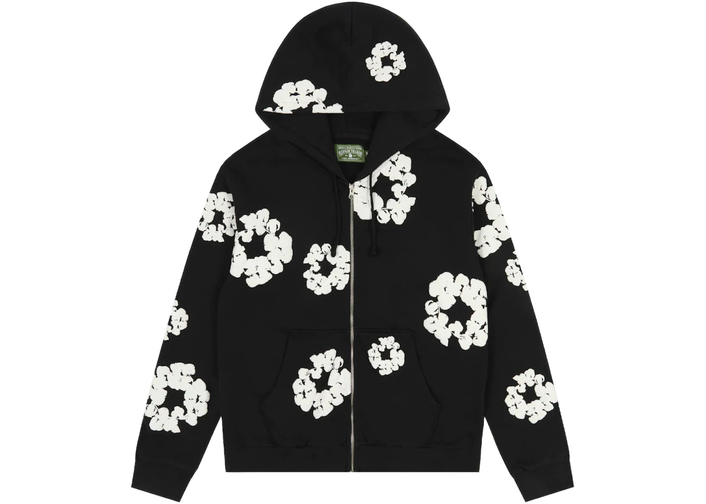 Denim Tears Cotton Wreath Zip Hoodie-Black