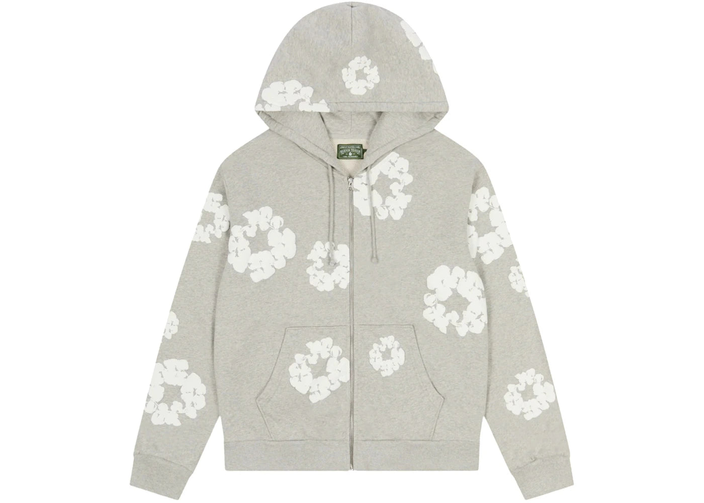 Denim Tears Cotton Wreath Zip Hoodie-Grey