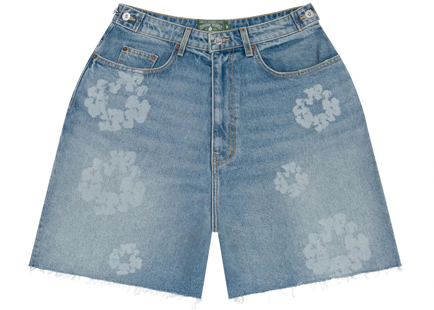 Denim Tears Laser Wreath Denim Short-Blue