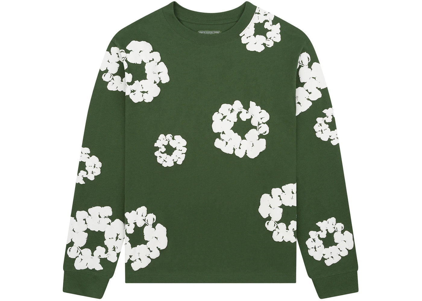 Denim Tears Long Sleeve Cotton Wreath T-shirt-Green