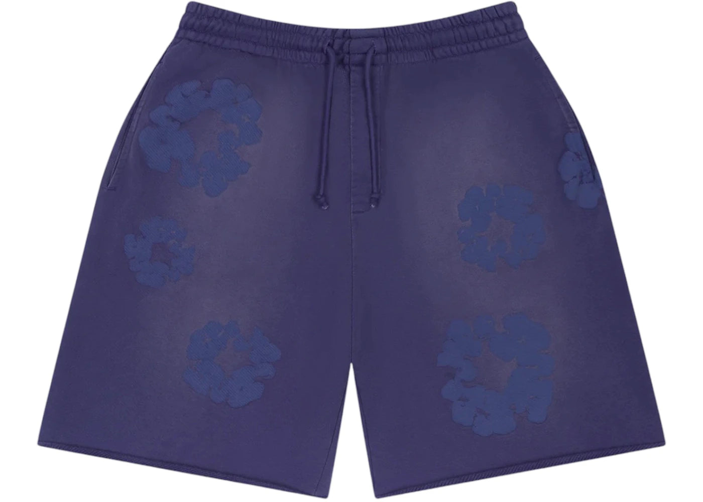 Denim Tears Mono Cotton Wreath Sweat Shorts-Washed Blue