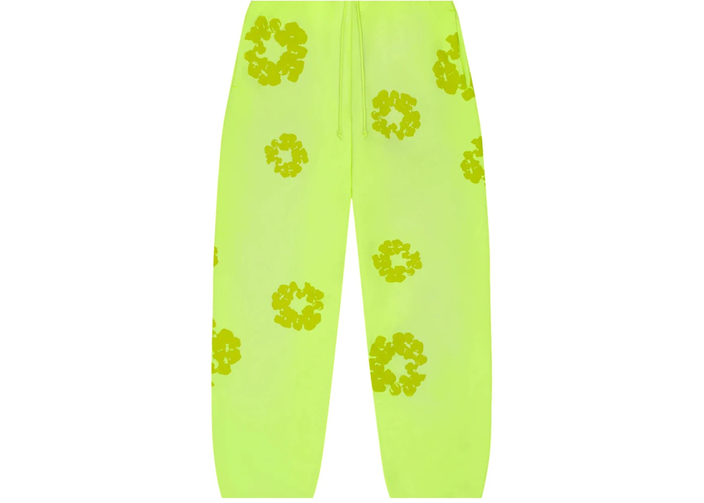 Denim Tears Mono Cotton Wreath Sweatpants-Neon Green