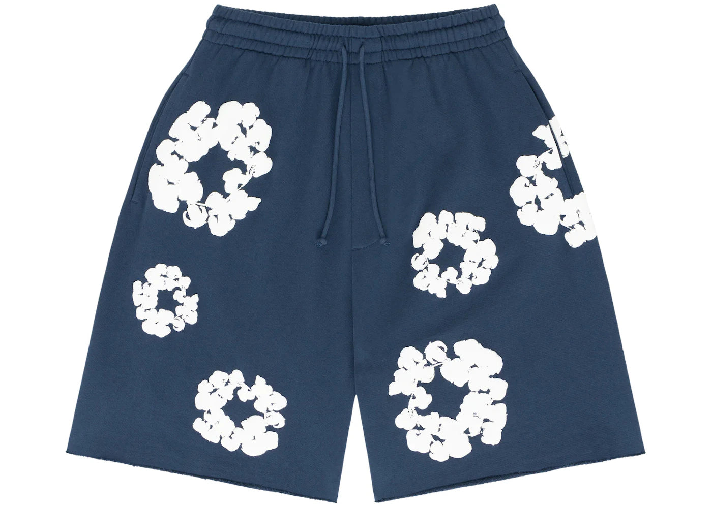 Denim Tears The Cotton Wreath Shorts-Navy