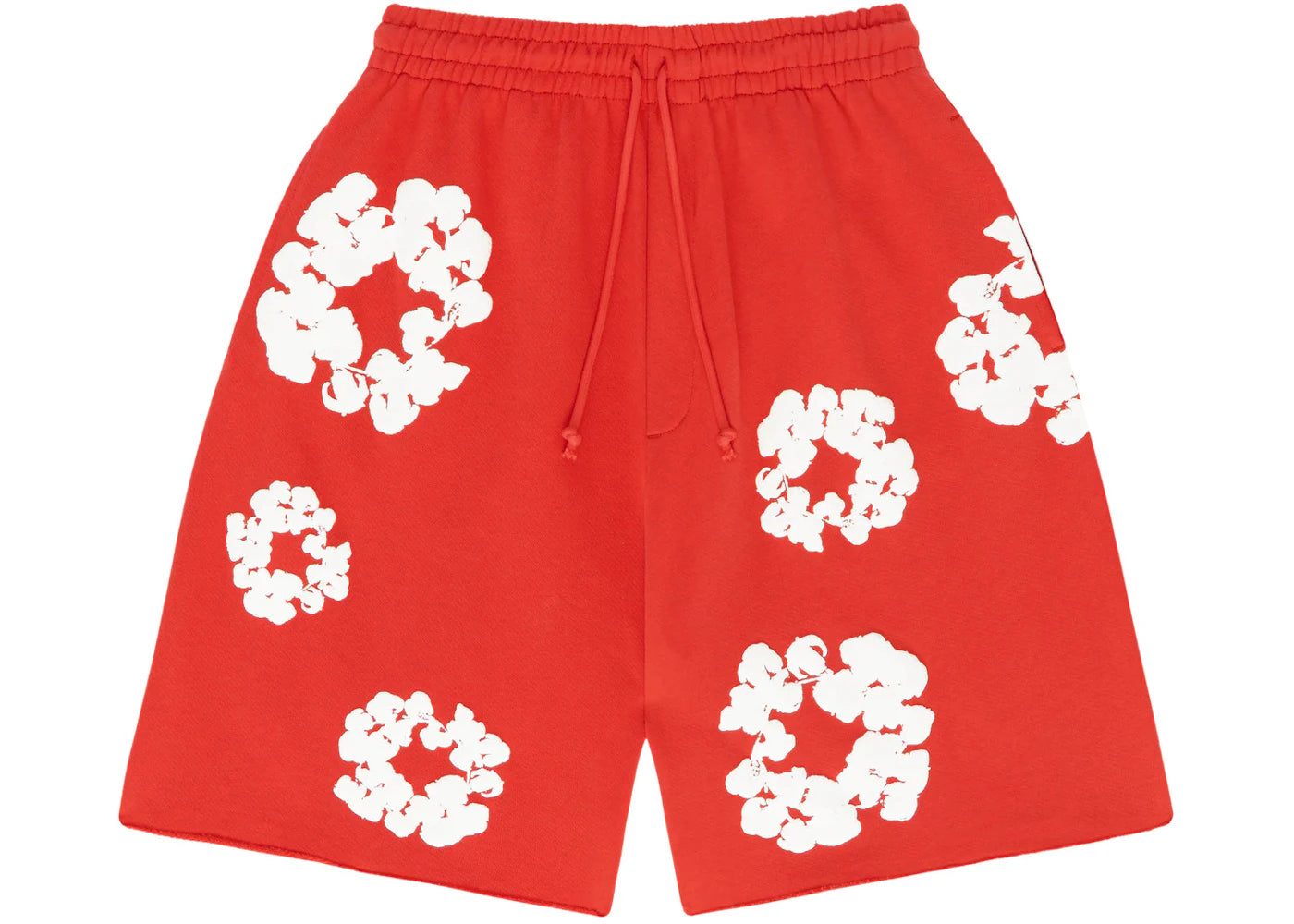 Denim Tears The Cotton Wreath Shorts-Red