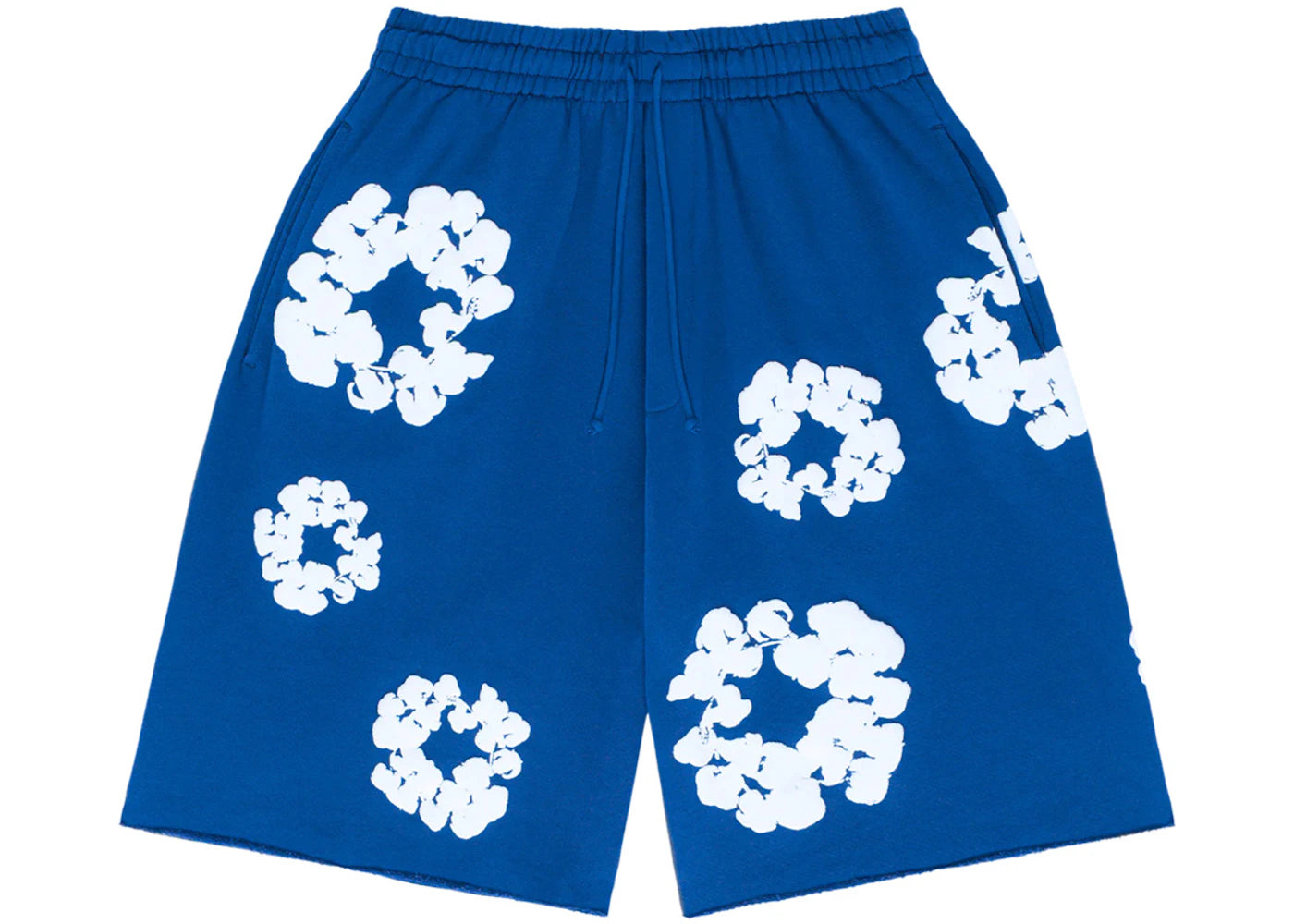 Denim Tears The Cotton Wreath Shorts-Royal Blue