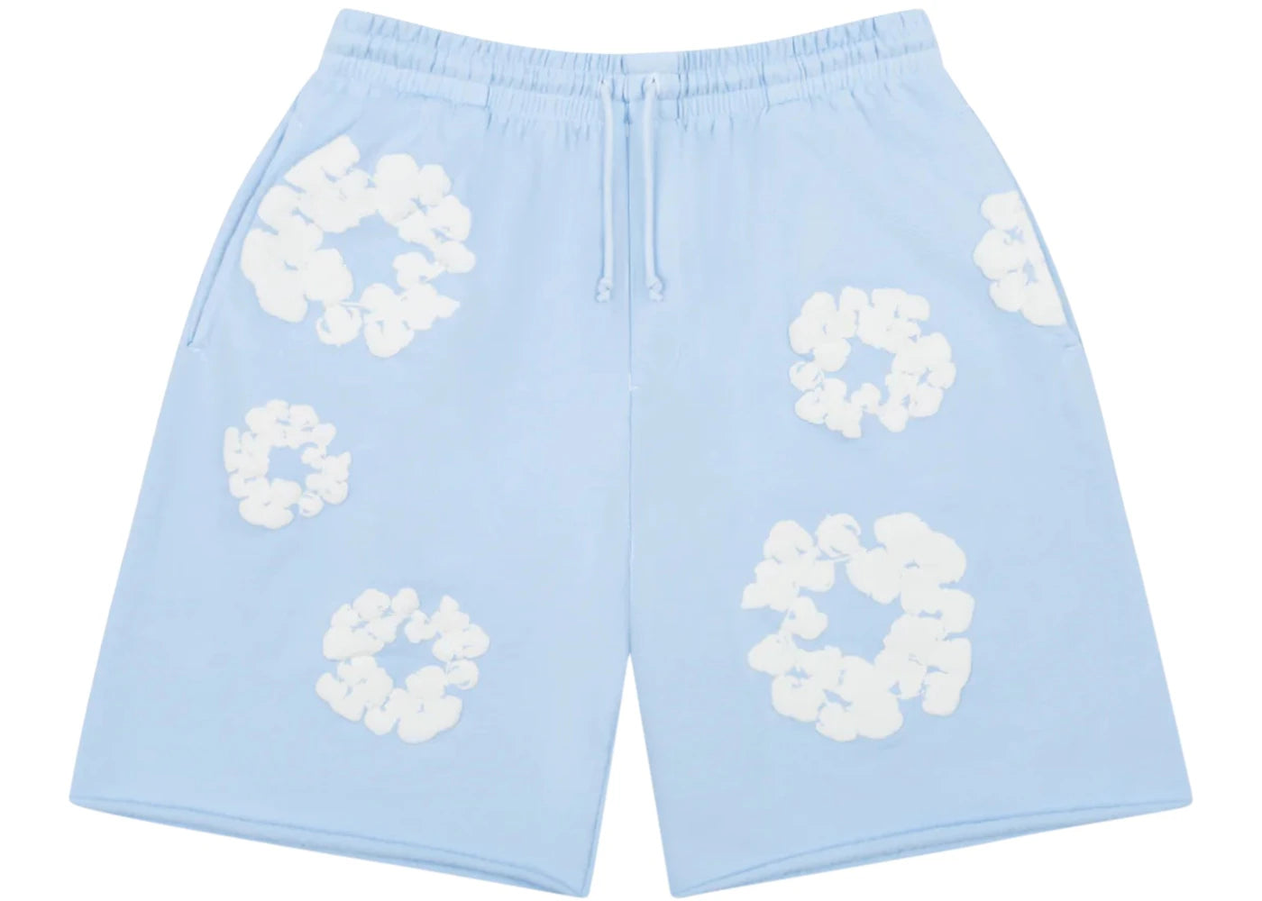 Denim Tears The Cotton Wreath Sweatshorts-Powder Blue