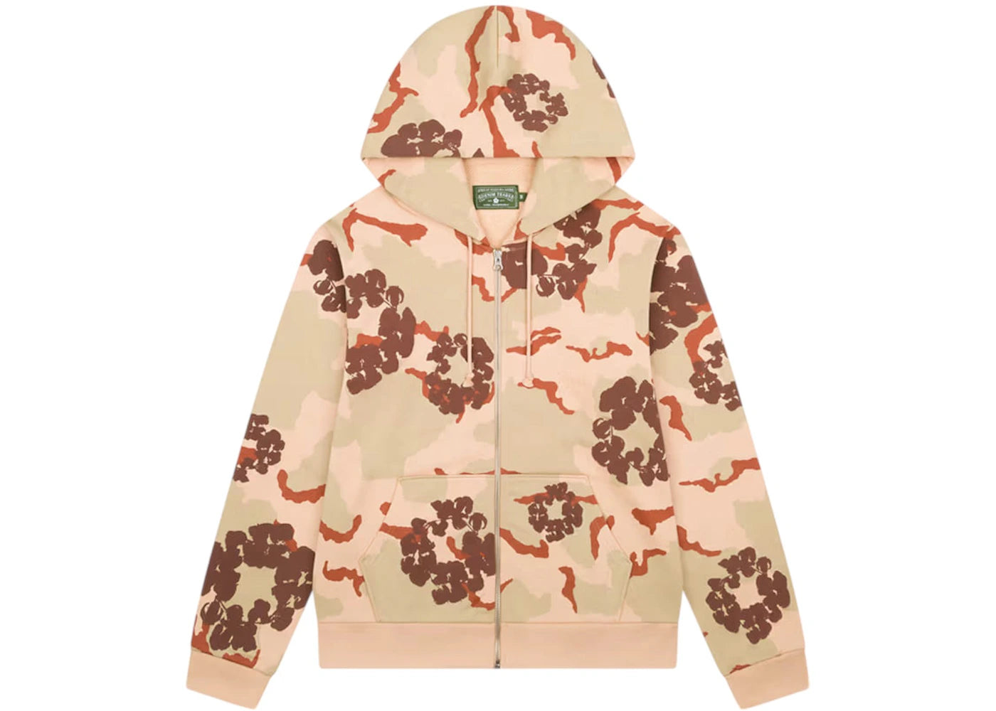 Denim Tears The Cotton Wreath Zip Sweatshirt-Tan Camo