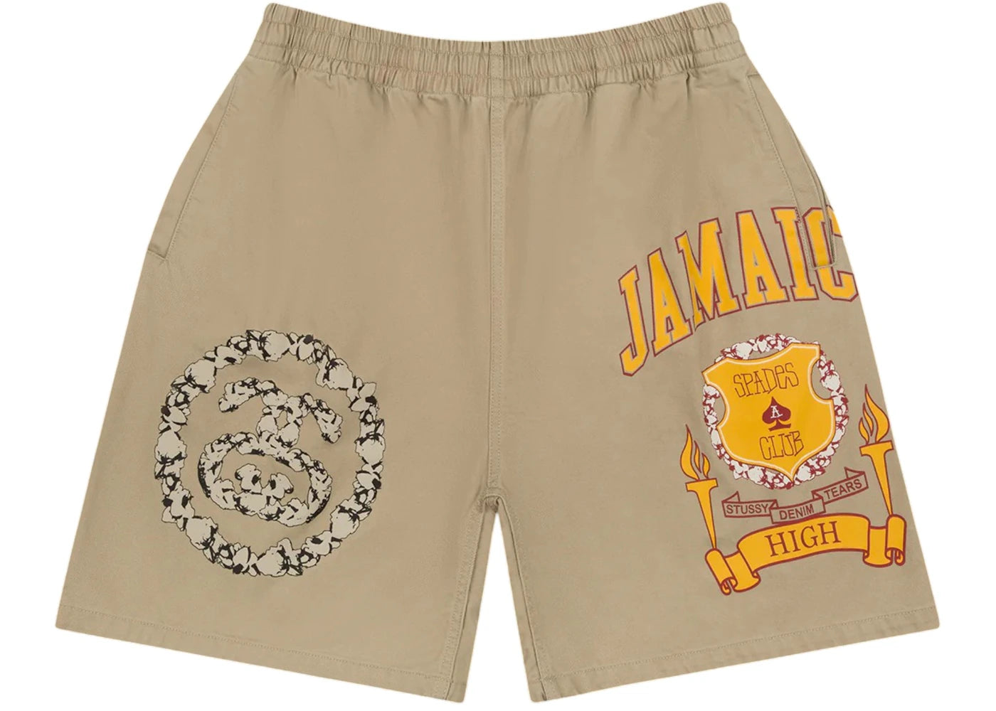 Denim Tears x Stussy Jamaica High Khaki Short-Brown