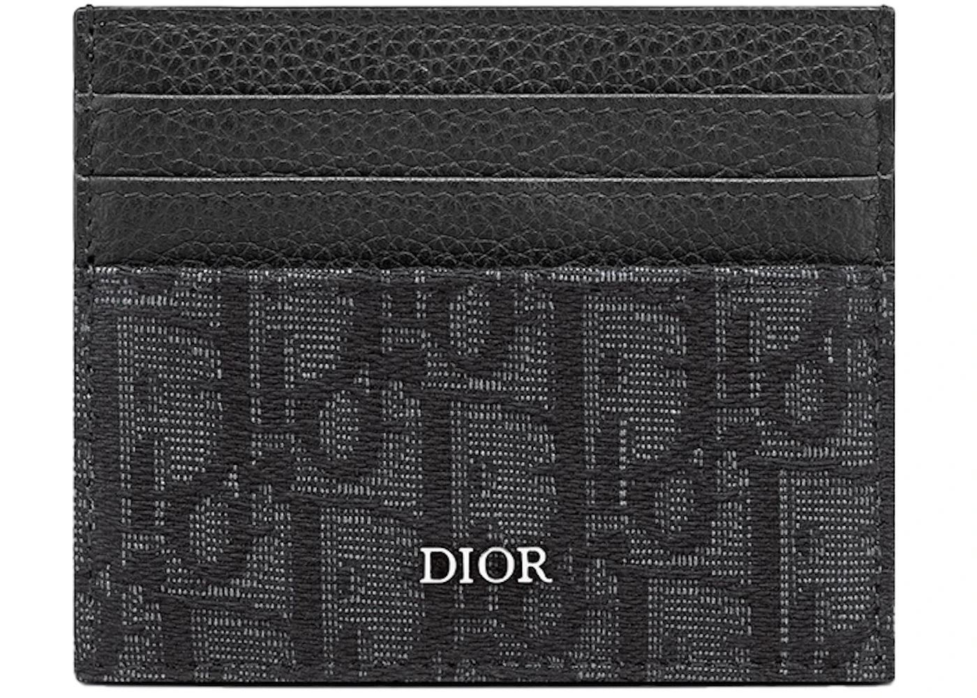 Dior Card Holder  Oblique Jacquard Black