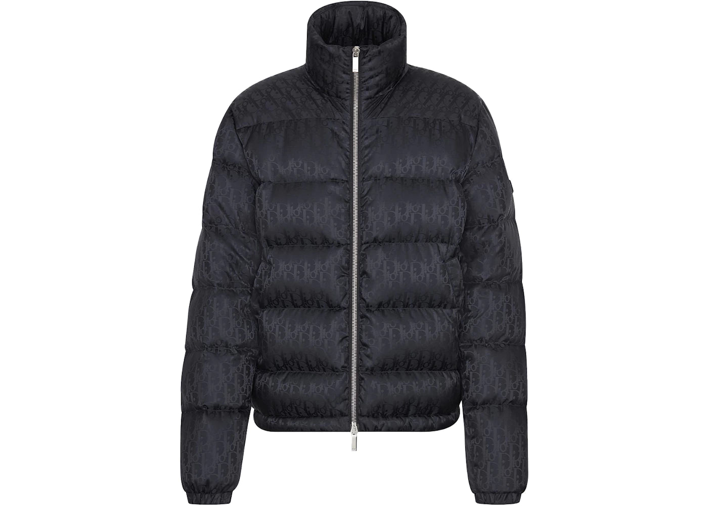 Dior Oblique Down Jacket-Black Nylon Jacquard