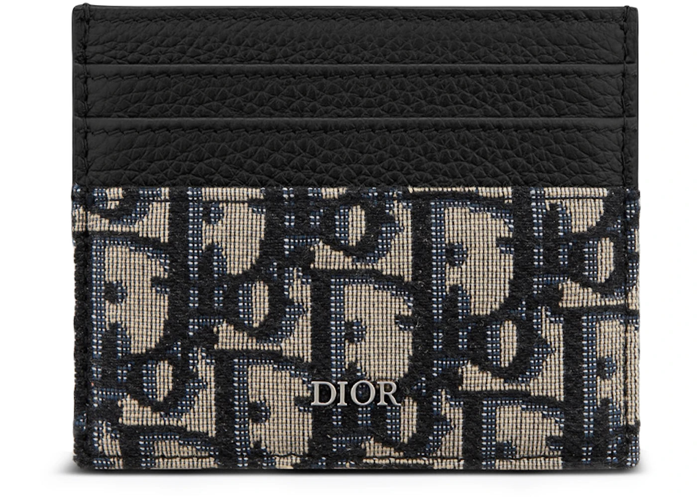 Dior Oblique Jacquard  Card Holder Beige Black