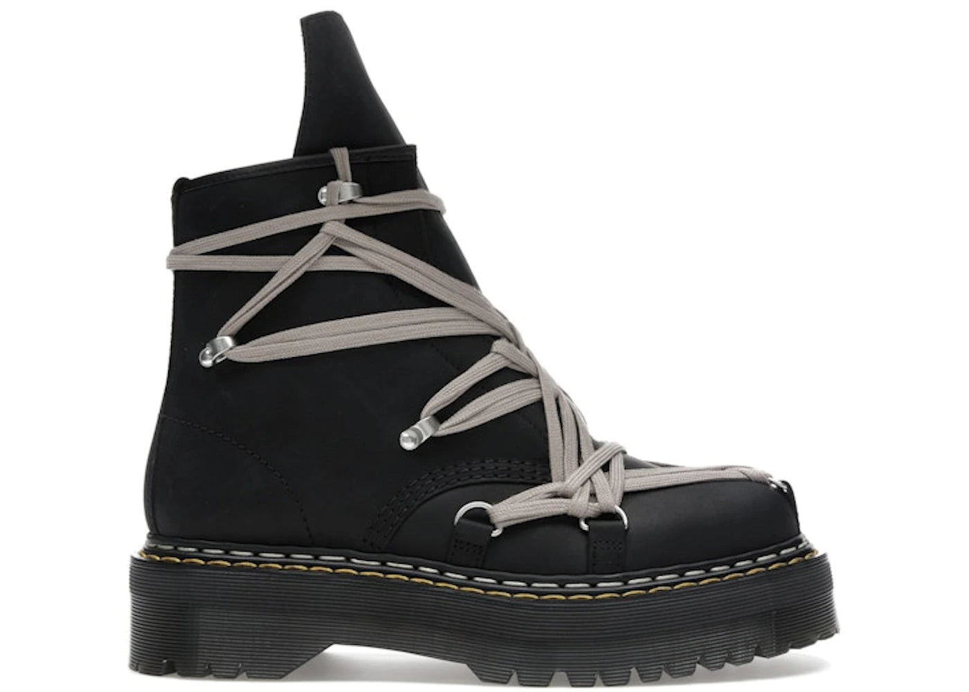Dr. Martens 1460 DRKSHDW Quad Sole Mega Lace Boot Rick Owens Black - main view