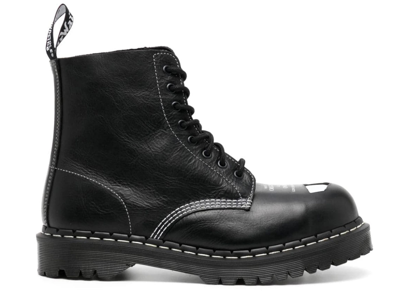Dr. Martens 1460 Pascal Bex Exposed Steel Toe Lace Up Boots-Black