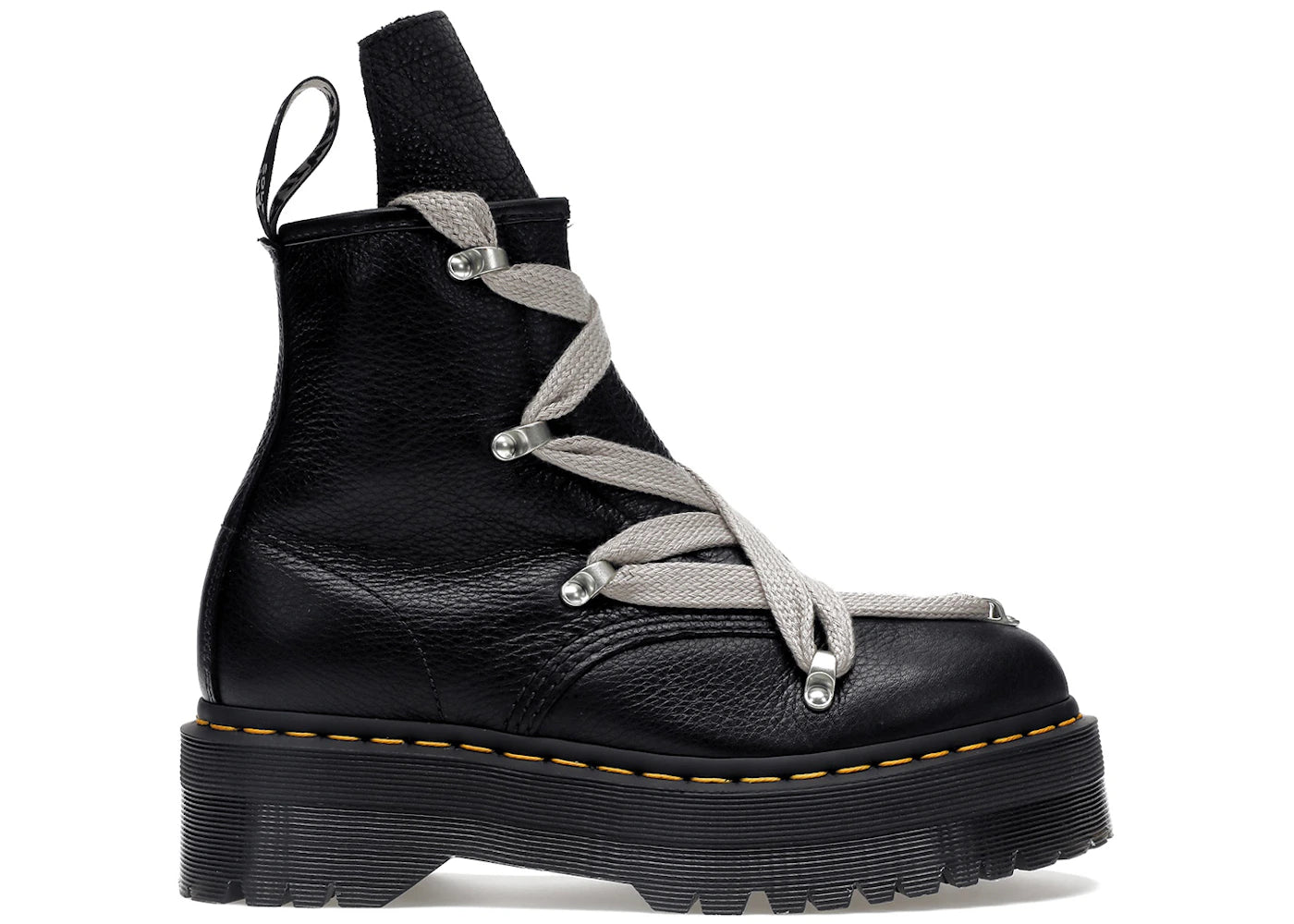 Dr. Martens 1460 Quad Leather Sole Pentagram Jumbo Lace Boot-Rick Owens Black