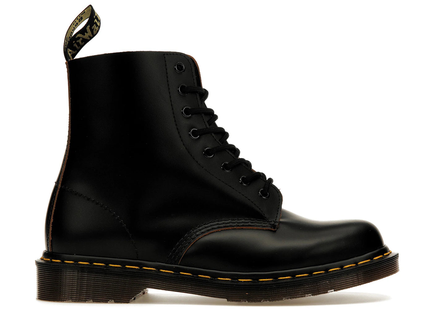 Dr. Martens 1460 Vintage Made In England Lace Up Boot-Black Quilon